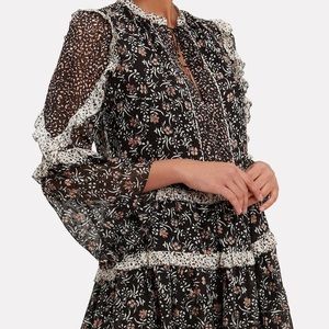 Ulla Johnson Essie Ruffled Floral Print Dress - Size 6